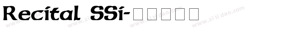 Recital SSi字体转换